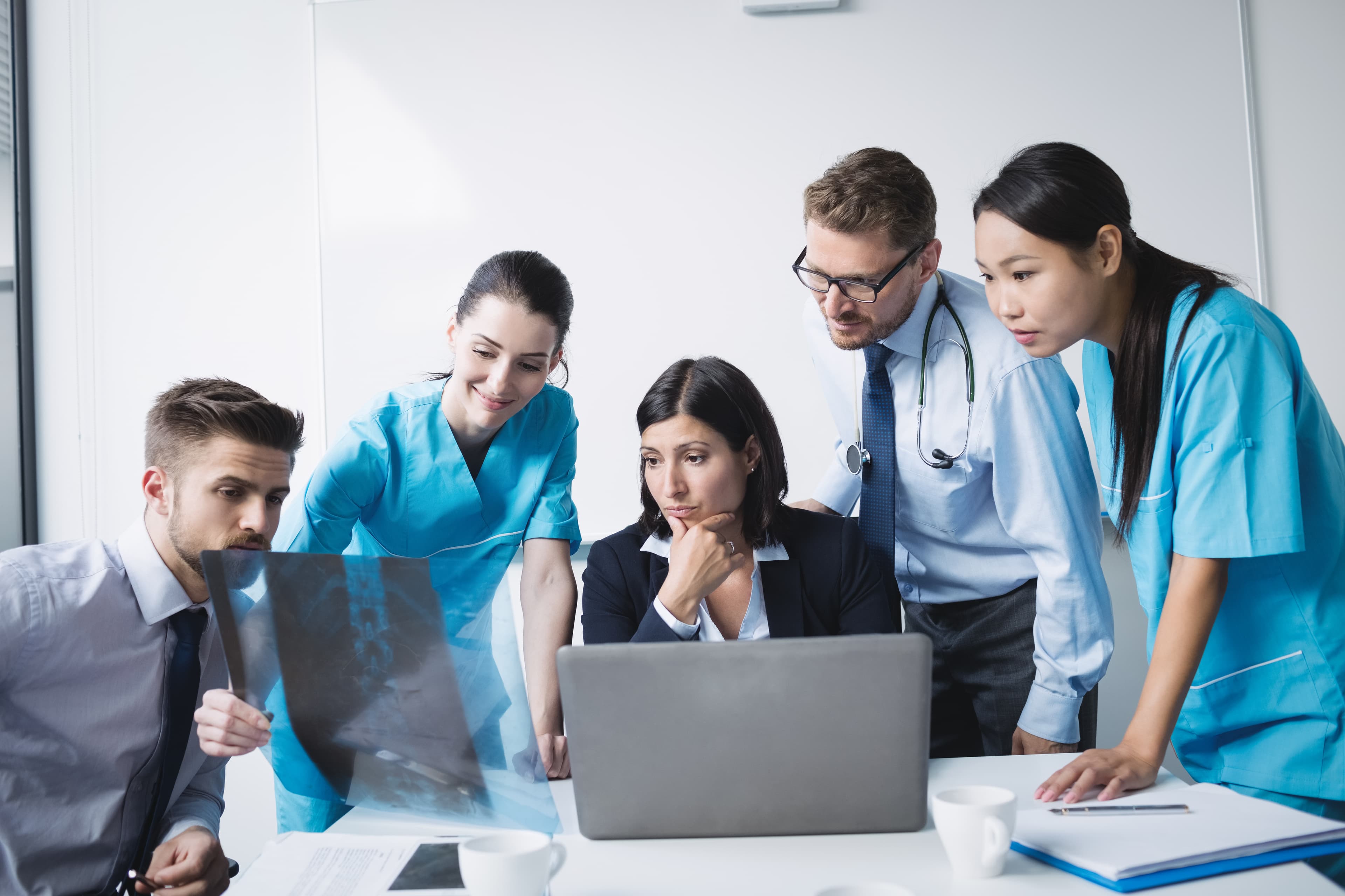 Medical staff together
